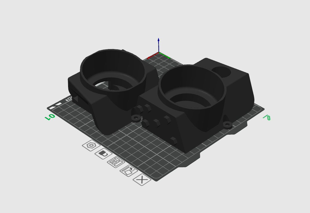 Example custom automotive console and cup holder part