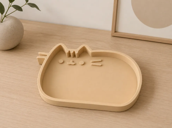 Example decorative cat-shaped tray