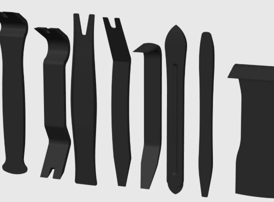 Example set of trim and pry tools