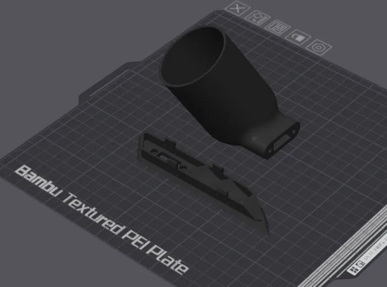 Example custom automotive gauge or vent pod model